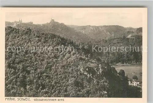 AK / Ansichtskarte Fraenkische Schweiz Goessweinsteiner Berg Kat. Pottenstein