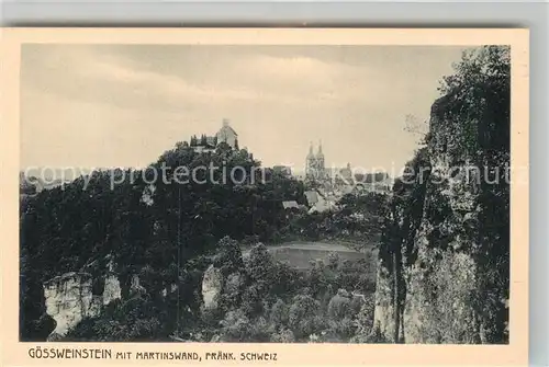 AK / Ansichtskarte Goessweinstein Martinswand Kirche Schloss Kat. Goessweinstein