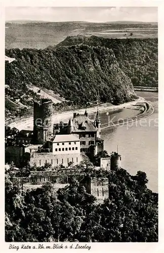 AK / Ansichtskarte St Goarshausen Burg Katz und Loreley Kat. Sankt Goarshausen