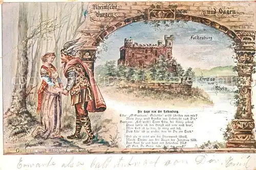 AK / Ansichtskarte Falkenburg Pfalz Burg Gutram nimmt Abschied von Seiba Kat. Wilgartswiesen