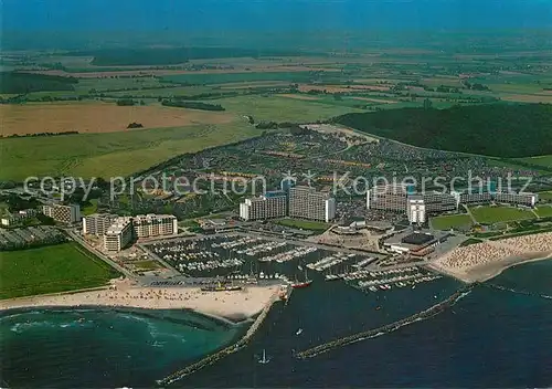 AK / Ansichtskarte Damp Fliegeraufnahme mit Hafen Kat. Damp Halbinsel Schwansen