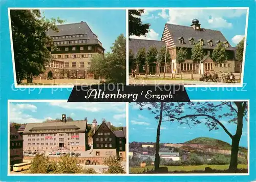 AK / Ansichtskarte Altenberg Erzgebirge Sanatorium Raupennest Bahnhof Platz des Bergmannes  Kat. Geising