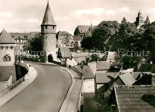 AK / Ansichtskarte Bad Homburg Altstadt mit Ritter von Marx Bruecke Turm Kat. Bad Homburg v.d. Hoehe