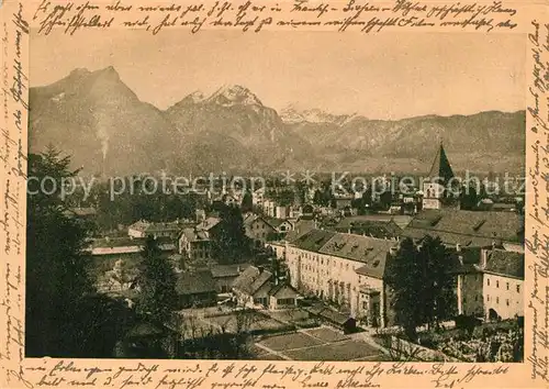 AK / Ansichtskarte Bad Reichenhall Stadtbild mit Alpenpanorama Kat. Bad Reichenhall