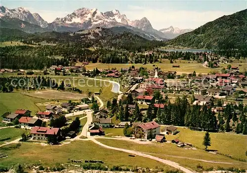 AK / Ansichtskarte Kruen Fliegeraufnahme Alpen Barmsee Zugspitze Kat. Kruen