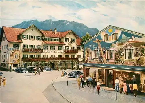 AK / Ansichtskarte Oberammergau Hotel Wittelsbach Fresko Das Geluebde 1633 Kat. Oberammergau