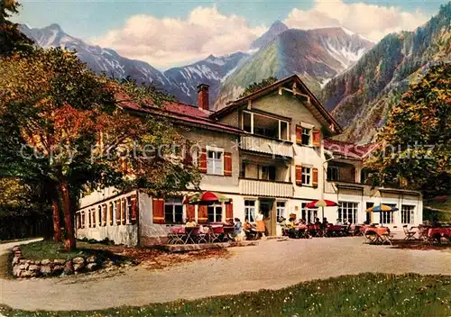 AK / Ansichtskarte Oberstdorf Berggasthof Spielmannsau Kratzer Trettachspitze Kat. Oberstdorf