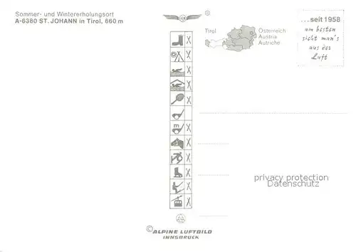 AK / Ansichtskarte Johann Tirol St Fliegeraufnahme Kat. St. Johann in Tirol