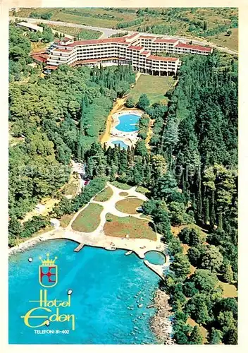 AK / Ansichtskarte Rovinj Istrien Fliegeraufnahme Hotel Eden Kat. Hrvatska