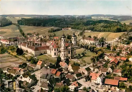 AK / Ansichtskarte Ottobeuren Fliegeraufnahme mit Kirche Kat. Ottobeuren