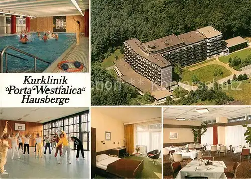 AK / Ansichtskarte Porta Westfalica Kurklinik Fliegeraufnahme Hausberge Kat. Porta Westfalica