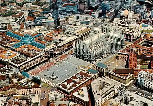 AK / Ansichtskarte Milano Fliegeraufnahme Piazza del Duomo Kat. Italien