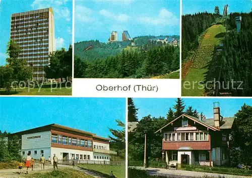 AK / Ansichtskarte Oberhof Thueringen FDGB Erholungsheim Rennsteig Interhotel Panorama Schanze am Rennsteig HOG Schanzenbaude Jugendherberge Albert Kayser Kat. Oberhof Thueringen