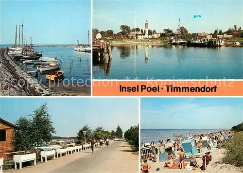 AK / Ansichtskarte Timmendorf Insel Poel Hafen Strandpromenade Strandpartien Kat. Insel Poel