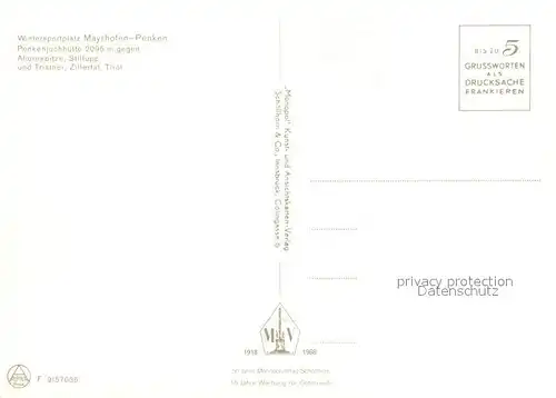 AK / Ansichtskarte Penkenhuette mit Ahornspitze Stillupp und Tristner Kat. Mayrhofen Zillertal