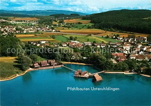 AK / Ansichtskarte Unteruhldingen Fliegeraufnahme mit Phalbauten  Kat. Uhldingen Muehlhofen