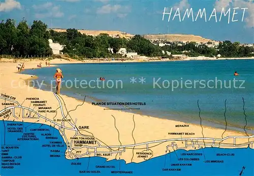 AK / Ansichtskarte Hammamet Strandpartie Kat. Tunesien
