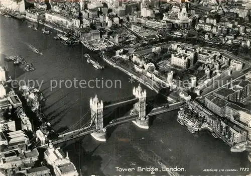 AK / Ansichtskarte London Tower Bridge Fliegeraufnahme  Kat. City of London
