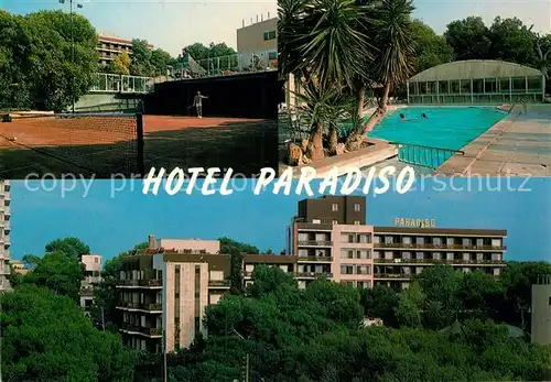 AK / Ansichtskarte Playa de Palma Mallorca Hotel Paradiso Tennisplatz Swimmingpool Kat. Spanien