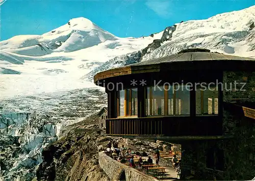 AK / Ansichtskarte Saas Fee Restaurant und Berghaus Laengfluh Feegletscher und Allalinhorn Kat. Saas Fee