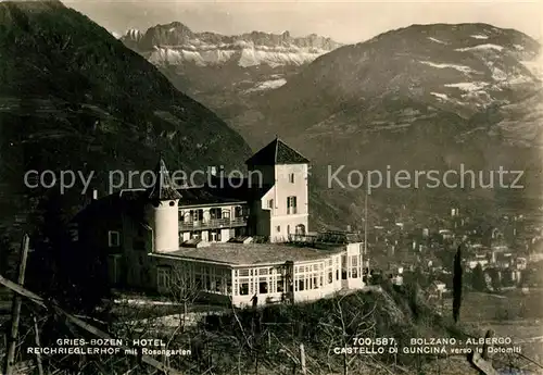 AK / Ansichtskarte Bozen Suedtirol Reichrieglerhof Rosengarten Kat. Bozen Suedtirol