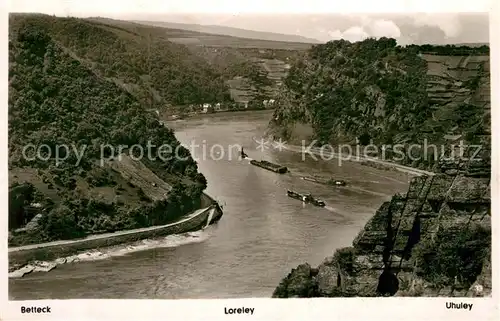 AK / Ansichtskarte St Goarshausen Betteck Loreley Uhuley Kat. Sankt Goarshausen