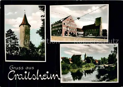 AK / Ansichtskarte Crailsheim Teilansicht Diebsturm Marktplatz  Kat. Crailsheim