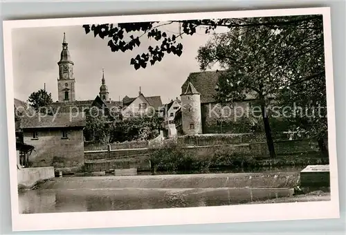 AK / Ansichtskarte Crailsheim An der Jagst mit Stadtmauer Kat. Crailsheim