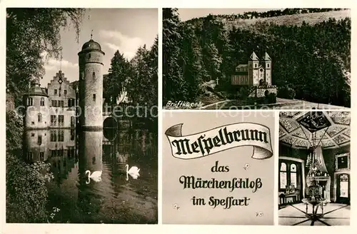 AK / Ansichtskarte Mespelbrunn Maerchenschloss Spessart Kat. Mespelbrunn