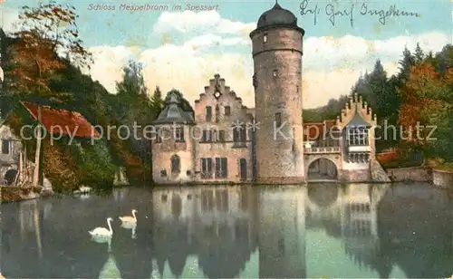 AK / Ansichtskarte Mespelbrunn Schloss Spessart Kat. Mespelbrunn