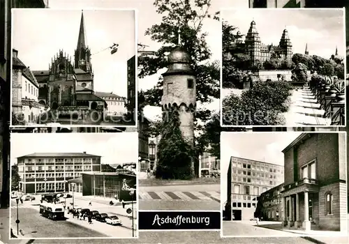 AK / Ansichtskarte Aschaffenburg Main Stiftskirche Bahnhof Schloss Rathaus Kat. Aschaffenburg