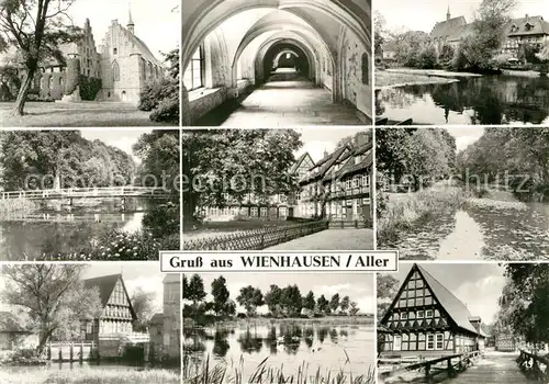 AK / Ansichtskarte Wienhausen Teilansichten Partien an der Aller Wassermuehle Kloster Fachwerkhaus Kat. Wienhausen