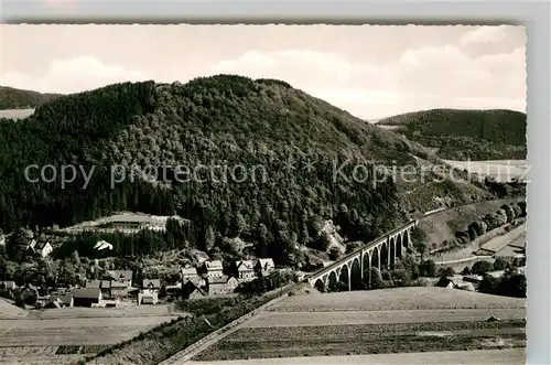 AK / Ansichtskarte Willingen Sauerland Panorama Orenberg mit Kurmittelhaus und Viadukt Fliegeraufnahme Kat. Willingen (Upland)