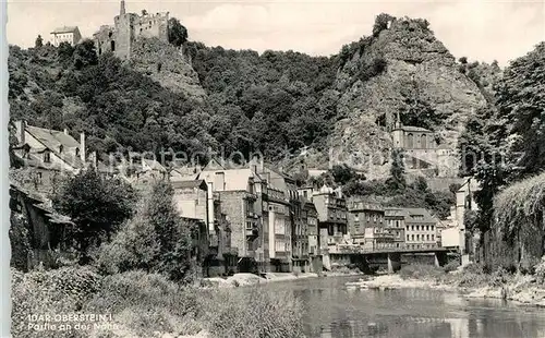 AK / Ansichtskarte Idar Oberstein Partie an der Nahe Felsenkirche Burgruine Kat. Idar Oberstein