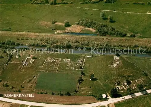 AK / Ansichtskarte Eining Fliegeraufnahme Roemerkastell Abusina Kat. Neustadt a.d.Donau