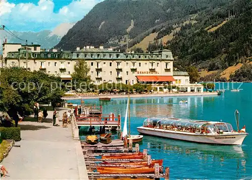 AK / Ansichtskarte Zell See Grand Hotel Bootsanlegestelle Kat. Zell am See