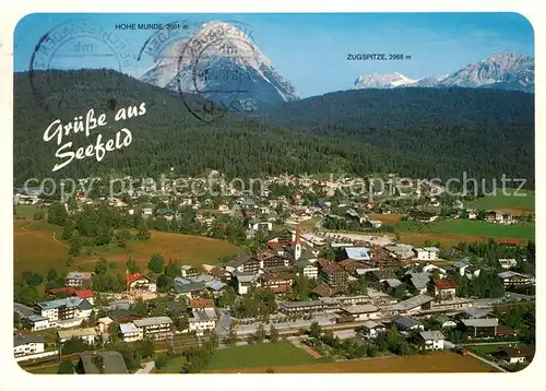 AK / Ansichtskarte Seefeld Attersee Fliegeraufnahme Hohe Munde Zugspitze Kat. Steinbach am Attersee