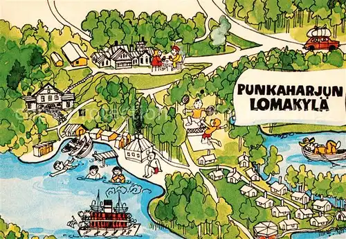 AK / Ansichtskarte Finnland Suomi Lomaliitto Karikaturen Kat. Finnland