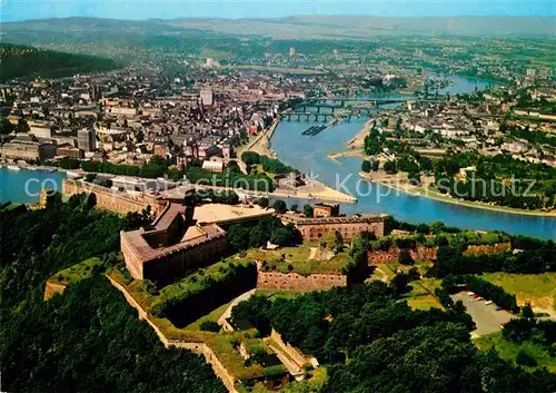 AK / Ansichtskarte Koblenz Rhein Fliegeraufnahme Festung Ehrenbreitstein Kat. Koblenz