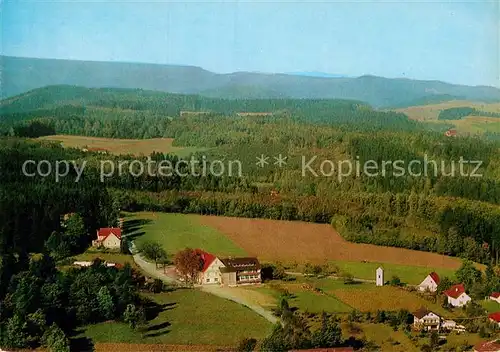 AK / Ansichtskarte Tromm Odenwald Fliegeraufnahme Gasthof Pension zur Schoenen Aussicht Kat. Grasellenbach