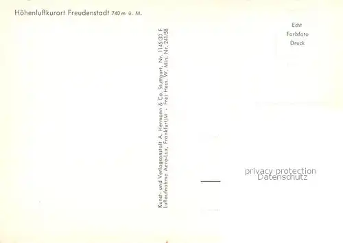 AK / Ansichtskarte Freudenstadt Fliegeraufnahme  Kat. Freudenstadt