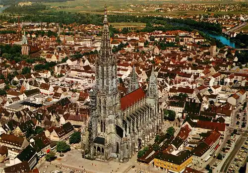 AK / Ansichtskarte Ulm Donau Fliegeraufnahme hoechste Kirche der Welt Kat. Ulm