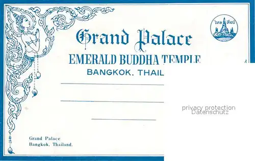 AK / Ansichtskarte Bangkok Grand Palace Emerald Buddha Temple Kat. Bangkok