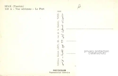 AK / Ansichtskarte Sfax Fliegeraufnahme Hafen Kat. Tunesien