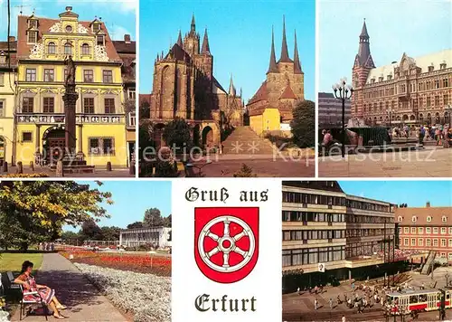 AK / Ansichtskarte Erfurt Haus zum Roten Ochsen Dom Severikirche Kat. Erfurt