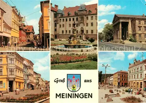 AK / Ansichtskarte Meiningen Thueringen Georgstrasse Schloss Elisabethenburg Theater  Kat. Meiningen