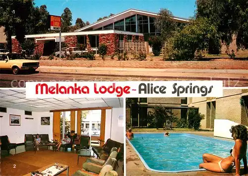 AK / Ansichtskarte Alice Springs Melanka Lodge Aufenthaltsraum Swimmingpool Kat. Alice Springs