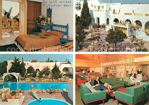 AK / Ansichtskarte Hammamet Hotel Les Orangers Gaestezimmer Swimmingpool Speisesaal Kat. Tunesien