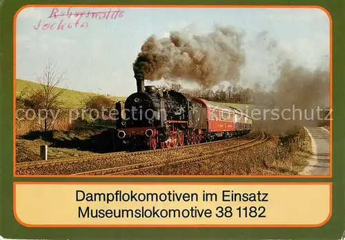AK / Ansichtskarte Lokomotive Museumslokomotive 38 1182  Kat. Eisenbahn