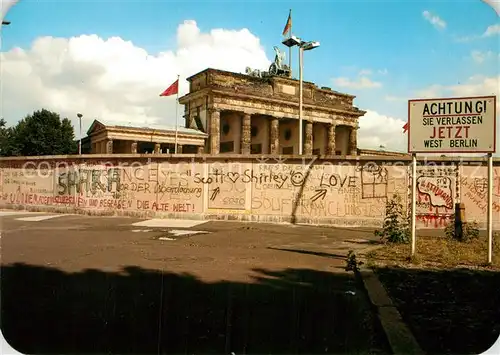 AK / Ansichtskarte Berliner Mauer Berlin Wall Brandenburger Tor  Kat. Berlin